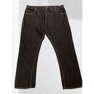 COOGI Australia Big and Tall Black Wash Jeans, 50x34, Dressy Details, High Style